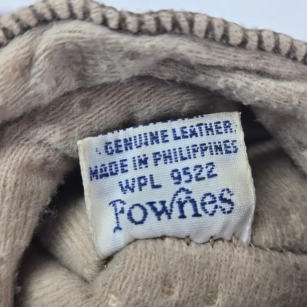 Fownes Gloves Vintage 90s Brown Leather Thinsulate Lining Women's Large